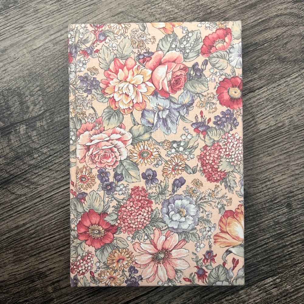 Floral Pattern Hardcover Journal - Pink Multicolor